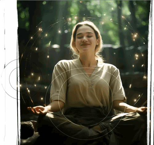 meditating woman