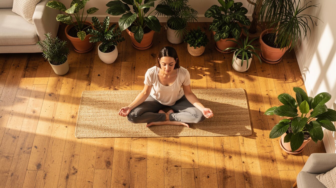 person practicing breathwork techniques