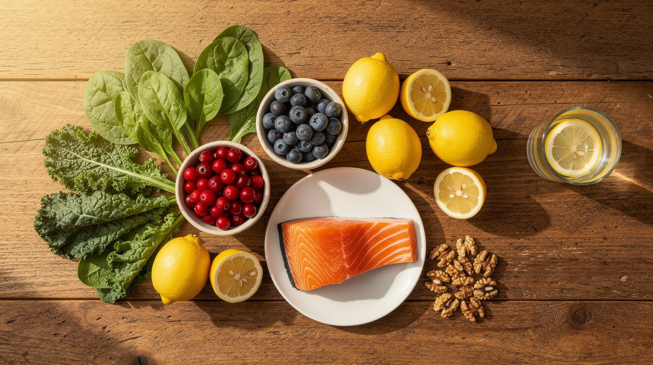 Các loại thực phẩm chống viêm có thể hỗ trợ lợi ích dẫn lưu bạch huyết.