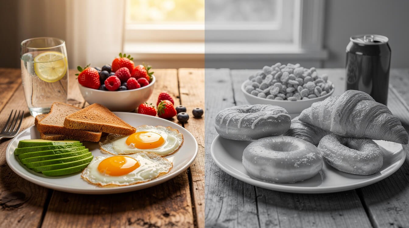 So sánh các lựa chọn bữa sáng gây viêm và chống viêm