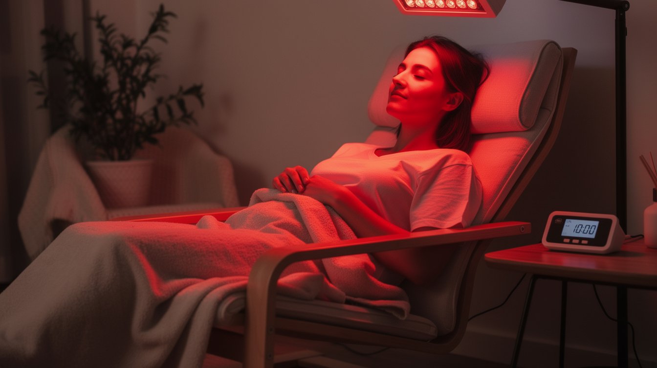 red light therapy at home treatment session