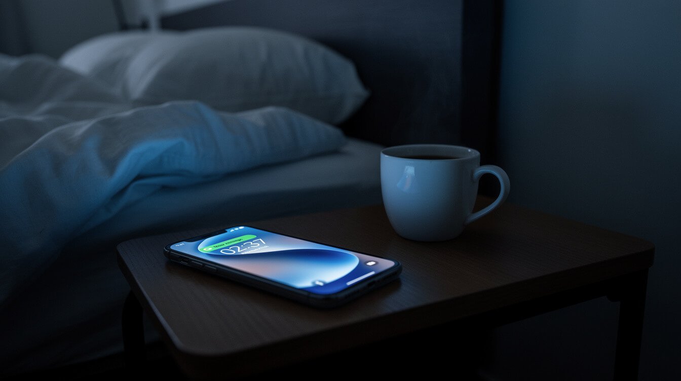 常見的睡眠衛生錯誤，例如在床上使用手機