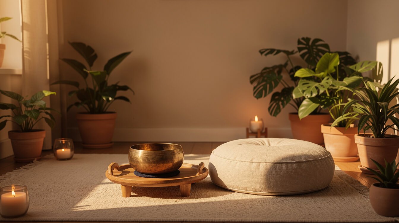 how to practice sound healing at home with singing bowl