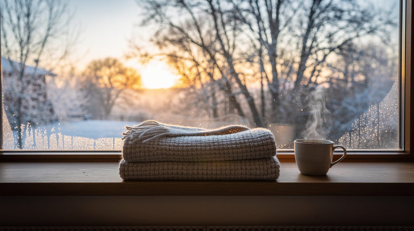 Winter dawn through a window, the kind of short day that can affect mood